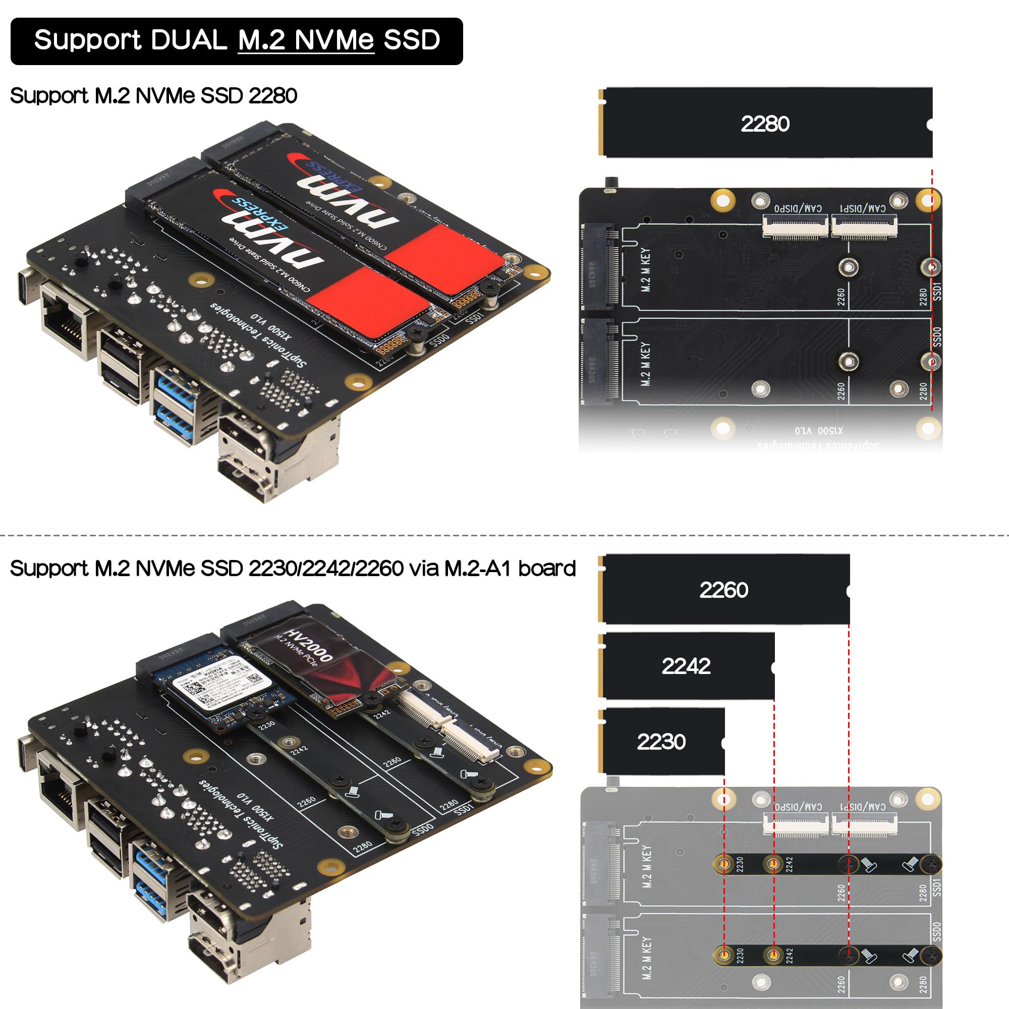 Amazon.com: Geekworm X1500 CM5 IO Carrier Board+Metal Case+C519